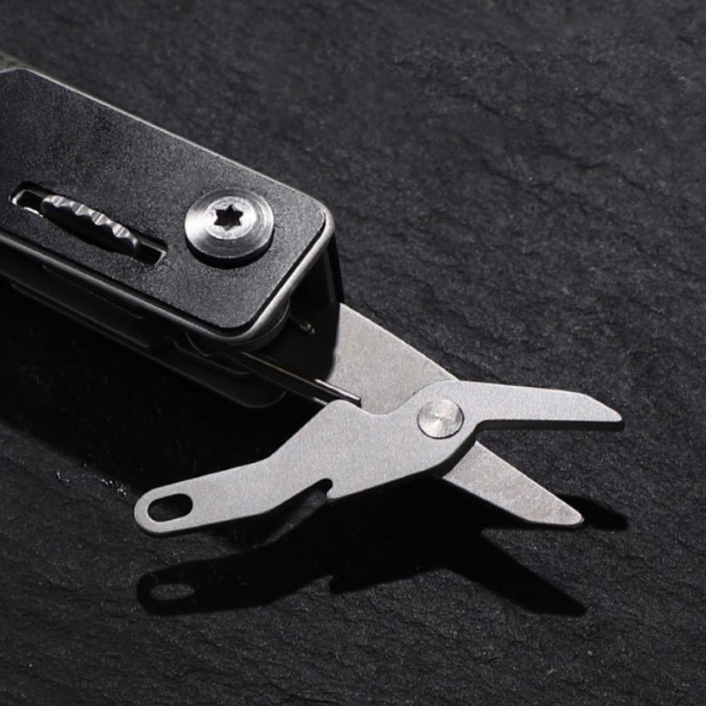 Keychain Swiss Knife Multifunctional EDC Folding Army Knife Self-defense Emergency Combination Tool Pendant Screwdriver Scissors