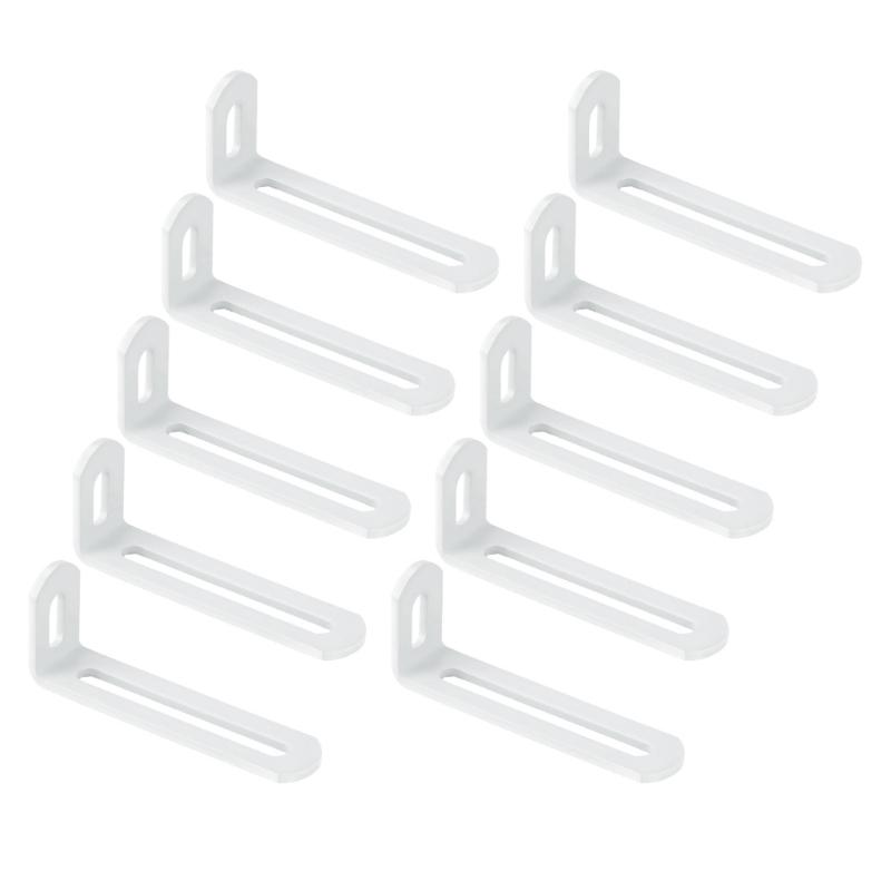 Iron Corner Brackets Set With Double Grooves Wall Mounting Brackets for Secure Wall Mounting and Home Improvement