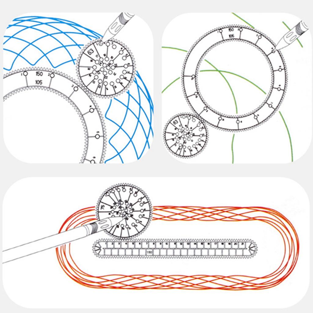 Children Art Drawing Geometric Ruler Template Graffiti Painting Tool Educational Toy