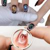 1/2pcs Hollow Circular Cat Eye Magnet for Gel Nail Polish Ring Shape French Nail Magnet 3D Glass Bead Effect Nail Magnetic Tools