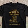 Whiskey and Cigars Shirt: Funny Dad Humor (Soft Cotton Tee)