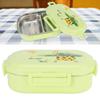 Insulated Lunch Box Leak Proof Stainless Steel Bento Box Japanese Food Children Container(Green )