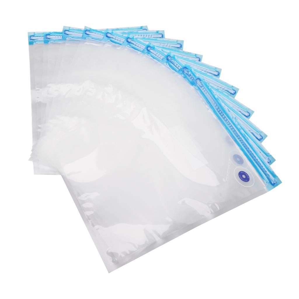 10Pcs Food Vacuum Bag Odorless Space Saving Vacuum Sler Bag with Pump for Home Supermarket