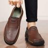 Large size men's shoes 2025 new handmade leather loafers men's one-pedal soft-soled beanie shoes 464748