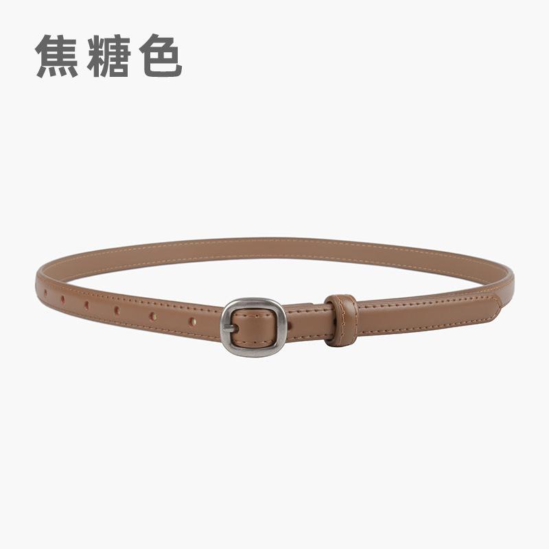 Fine Leather Women'S Belt Belt With Jeans Casual Pants Dress Women'S Simple Decorative Small Belt