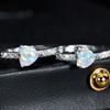Hot Selling Champagne Heart-shaped Micro Inlaid White Diamond Earrings with Round Earrings for Women High End Earrings