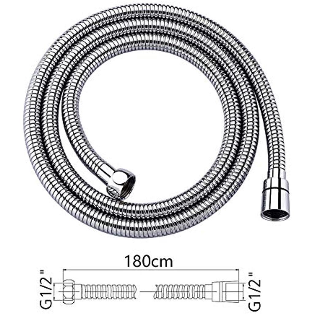 Shower Hose, 1.8 M, Steel Flexo, Silver, 1.8 M