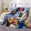 Pop Female Star Flannel Decorative Thin Blanket Rosalia Vila Tobella Beautiful Photo Blanket Portable Home Travel Office Blanket