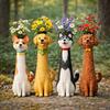 Poodle/Siberian Husky Shape Handcrafted Quirky Corgi Dog Vase Golden Retriever Planter  Shelf Decor