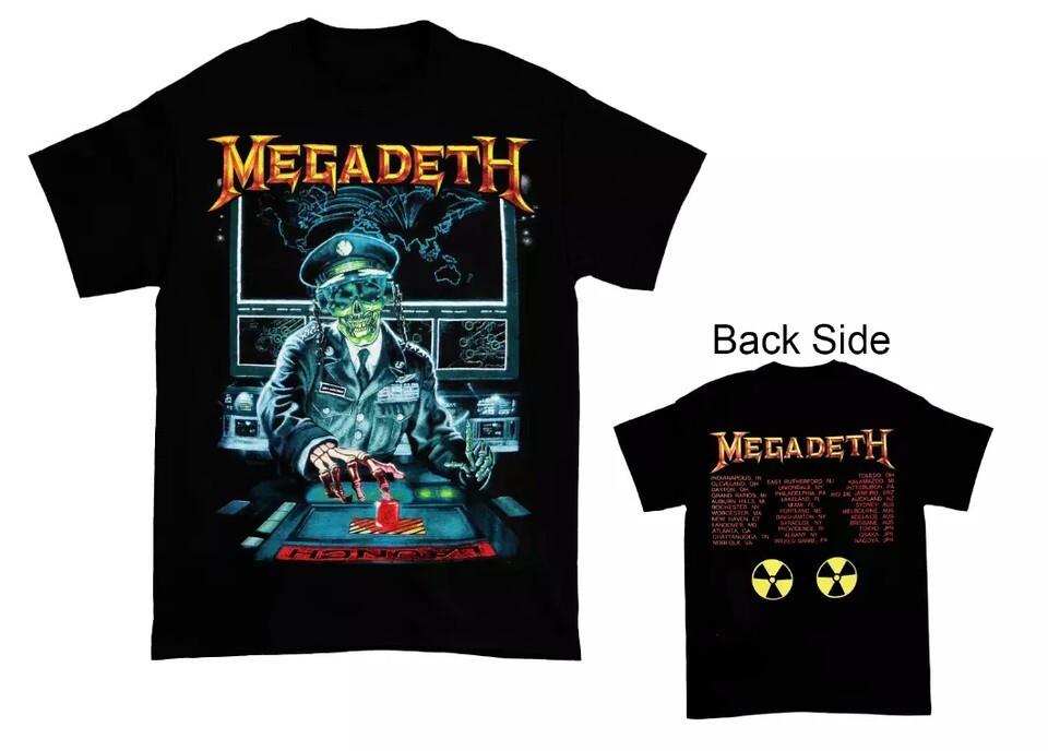 1990 Megadeth Rust in Peace Tour Black TShirt Double Side Tee Unisex T-Shirt M