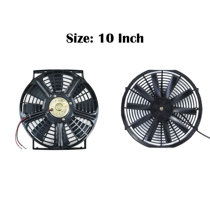 Universal 12V Radiator Fan ABS 80W Condenser Fan 10 INCH 8/10 Blades Heavy Duty Fan Car Aircon System