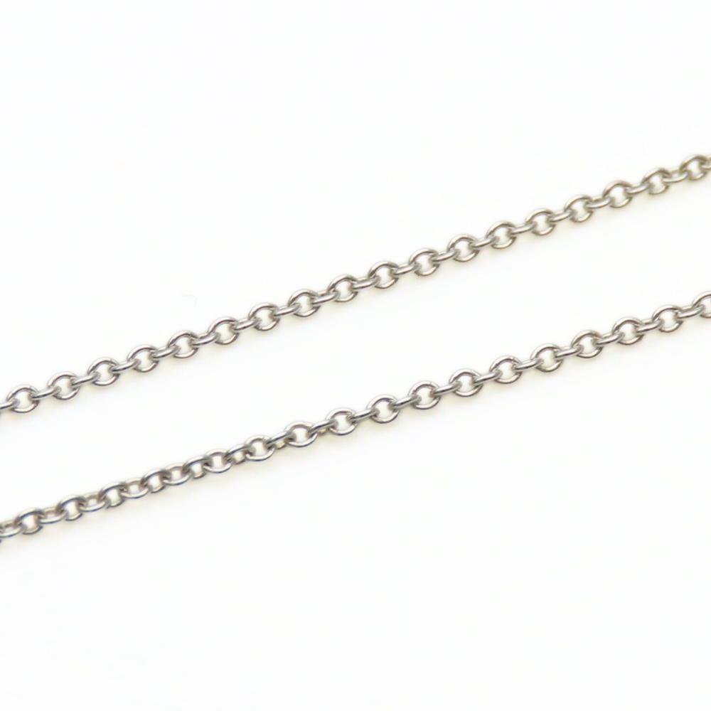 Used TIFFANY&Co. Necklace Fold Heart Silver925 5.4g Silver Accessories