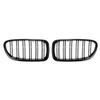 Carbon Fiber For BMW F10 5 Series 520i 523i 525i 530i 535i 2010-2016  Glossy Black Dual Slat M5 Style Front Kidney Grille Grill