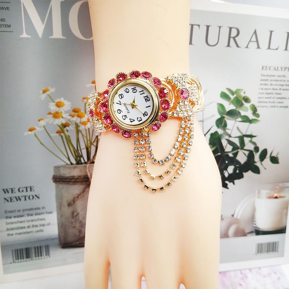 New Fashion Luxury Woman Watches Rhinestone Casual Quartz Watch Ladies Stainless Steel Bracelet Watches For Gifts Reloj Mujer