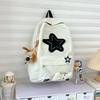 Schoolbag Schoolbag Women's Velvet Ins Large Capacity Star Computer Backpack Niche Design Junior High School College Student Backpack