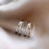 Fashionable and Simple Double-layer Earclips Women's Elegant and Luxurious Earrings, Exquisite Circular Earrings
