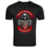 Hellroads Garage Skull Biker Mechanic Graphic T-Shirt