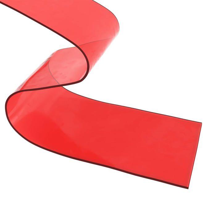 VidaXL Rideau de porte rouge 200 mmx1,6 mm 25 m PVC, bande de porte, rideau de bande pvc, rideau de porte pvc 153866