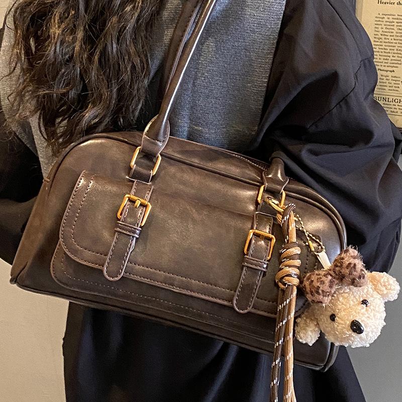 Trendy Fashion Portable Underarm Bowling Bag Women's Autumn New Large-capacity Shoulder Pillow Bag