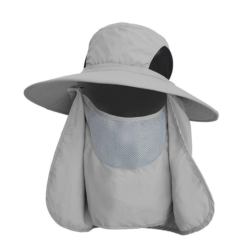 

Летние шляпы от солнца 2 в 1 для женщин и мужчин, защита от ультрафиолета, панама с шейным клапаном, дышащая сетчатая рыбацкая шапка, уличная походная шляпа
