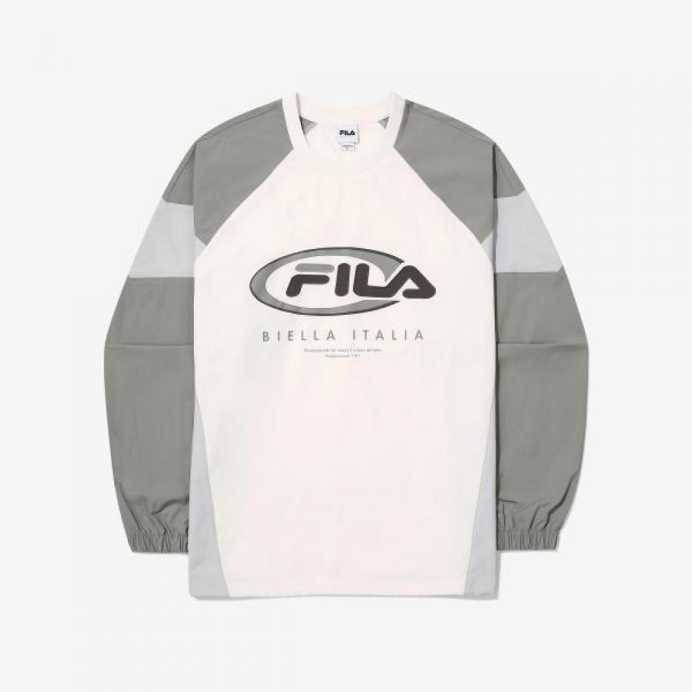 Fila Color Block Woven Sweatshirt white/110