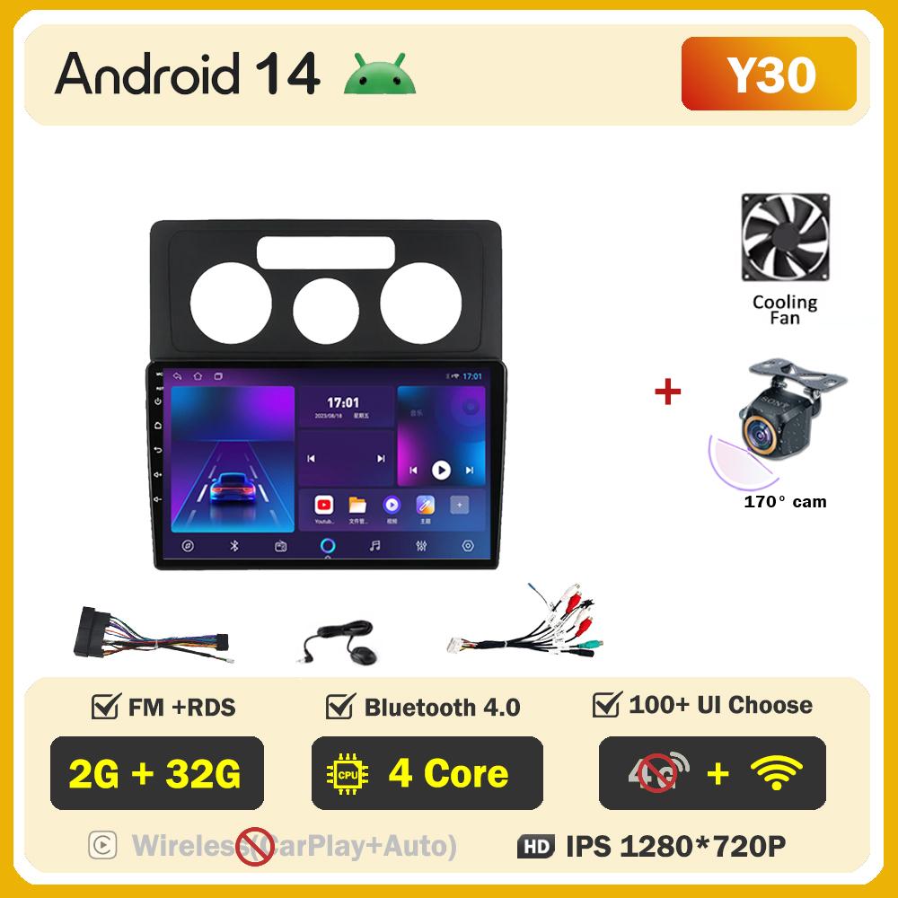 Android 14 For Volkswagen Caddy 2K 3 III 2004-2010 Car Multimedia Video Player GPS Navigation Touch Screen Intelligent System