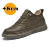 Scarpe Rialzate in Vera Pelle per Uomo Scarpe Elevator Aumento di Altezza Calzature Sneakers Casual di Lusso da Uomo Scarpe da Skate
