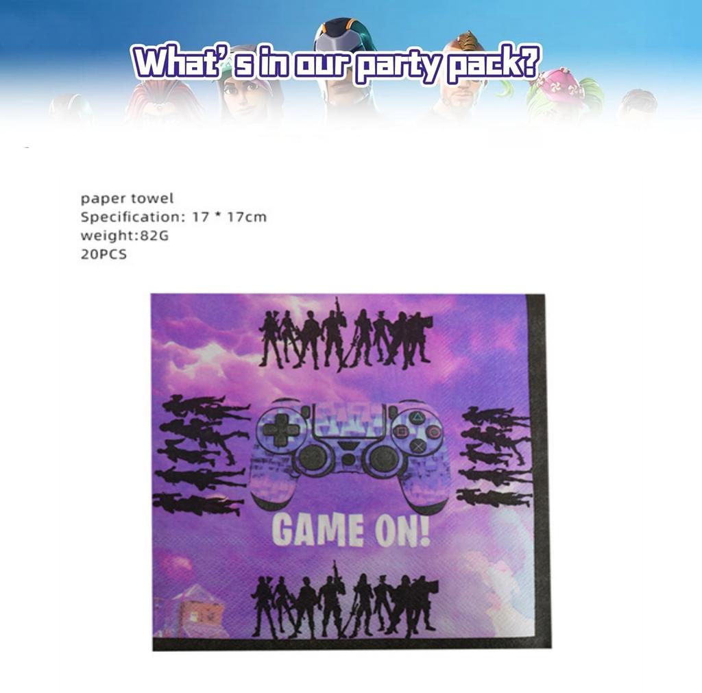 Shooter-Spiel Fortnition Geburtstagsparty-Dekoration Cartoon Alpaka Lama Teller Tischdecke Babyparty Kindergastgeschenke Partyzubehör