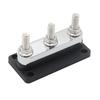 600A Bus Bar 3-Stud (3/8") M10 High Current Copper Busbar Terminal Block Battery Ground Distribution Block DC 12-48V with Cover