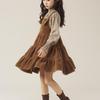 Girls' Dress Suit Spring and Autumn Big Children Korean Style Western Style Girl Floral Suspender Skirt Two-piece Suit