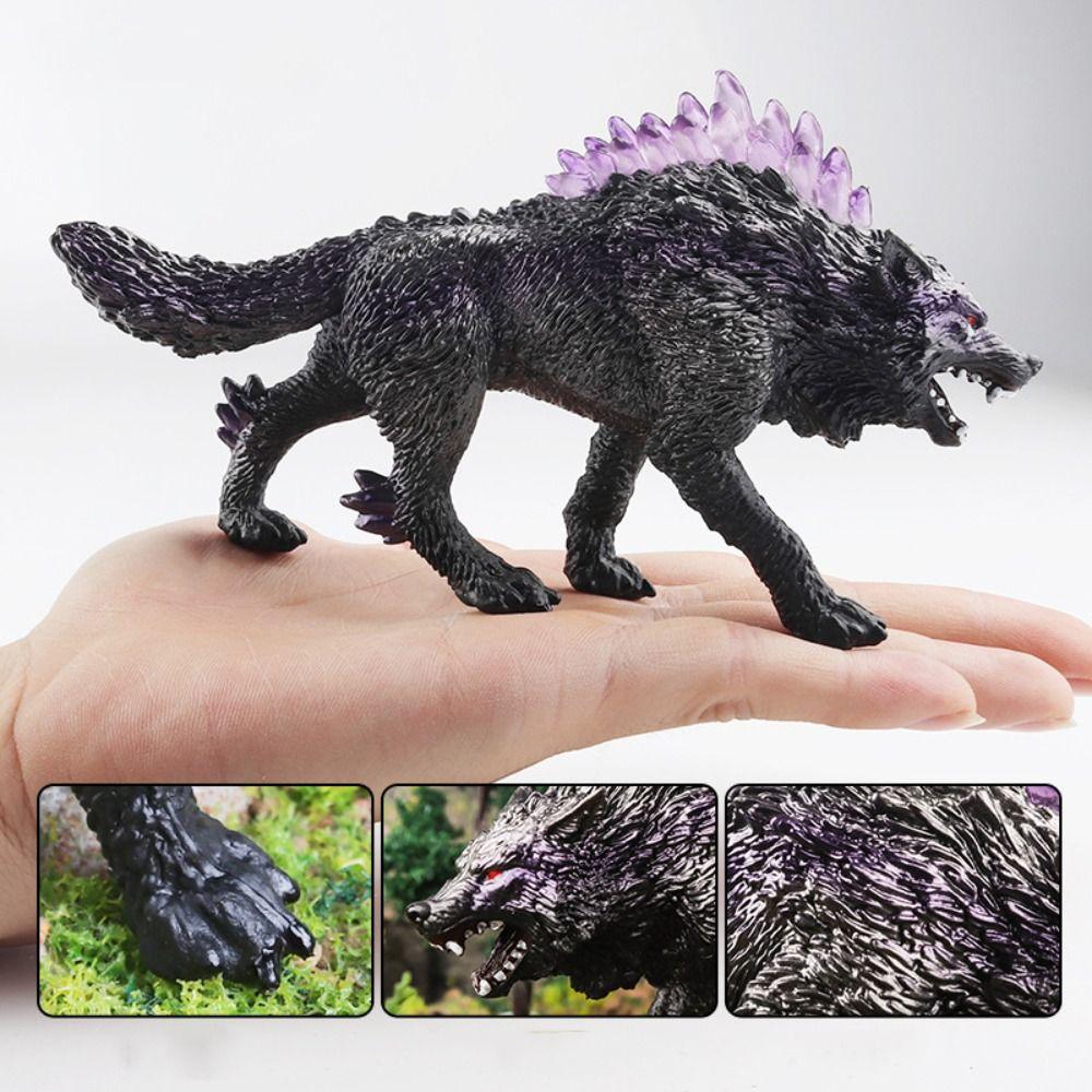 Handmad Wolf Simulation Animal Toy Plastic Warcraft Mythical Series Toys Kids Birthday Gift