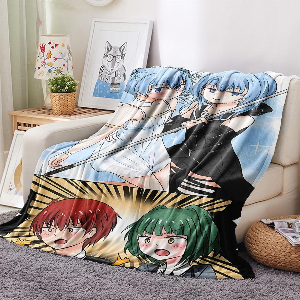 1PC Assassination Classroom Print Flannel Blanket, High quality All Seasons, Home Decor, Warmth and Comfort, Perfect for Christmas Gifts