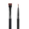 Dual-Headed Ultra-Thin Eyeliner & Brow Brush Set with Angled Flat Head for Lower Eyelid, Crease, Cheekbone, and Eyeliner Makeup