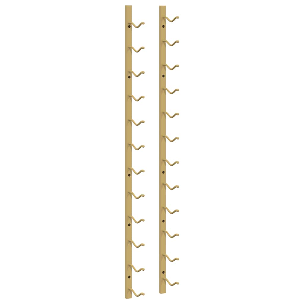 Wandmontiertes Weinregal für 12 Flaschen Goldenes Eisen