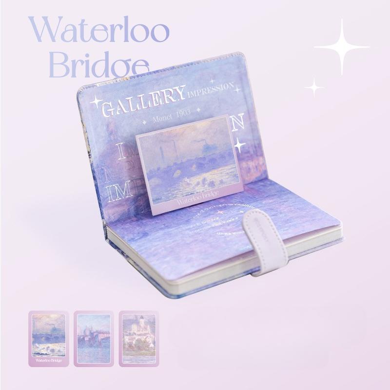 RosyPosy Soft Elegant Oil Painting Wind Magnetic Buckle Book Handmade Materials Student Supplies Color Inner Page Notebook