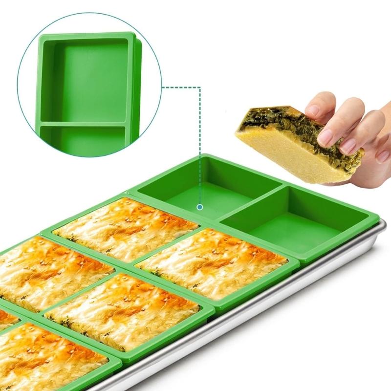 Pack of 4 Reusable Food Molds Silicone Texture Suitable for Freeze Dryer Trays Nonslip Dividers Dishwasher Safe