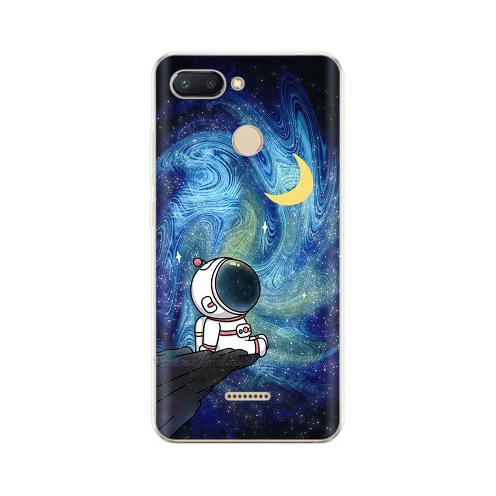 For Redmi 6 Phone Cover Transparent Silicone TPU Protective Cats Flower Print Covers Case For Xiaomi Redmi 6 6A Redmi6 Funda