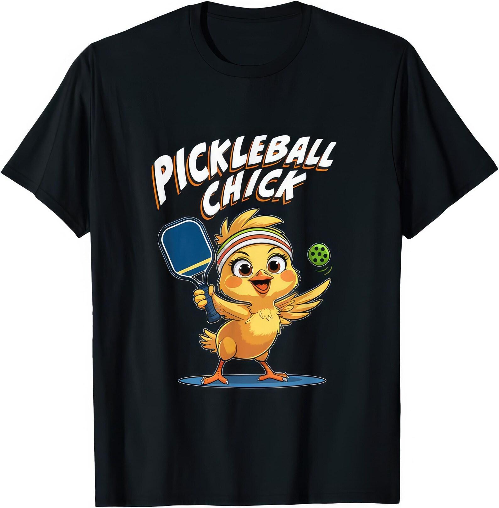 Pickleball Chick T shirt: Player Graphic, Women s Cotton Tee 2XL