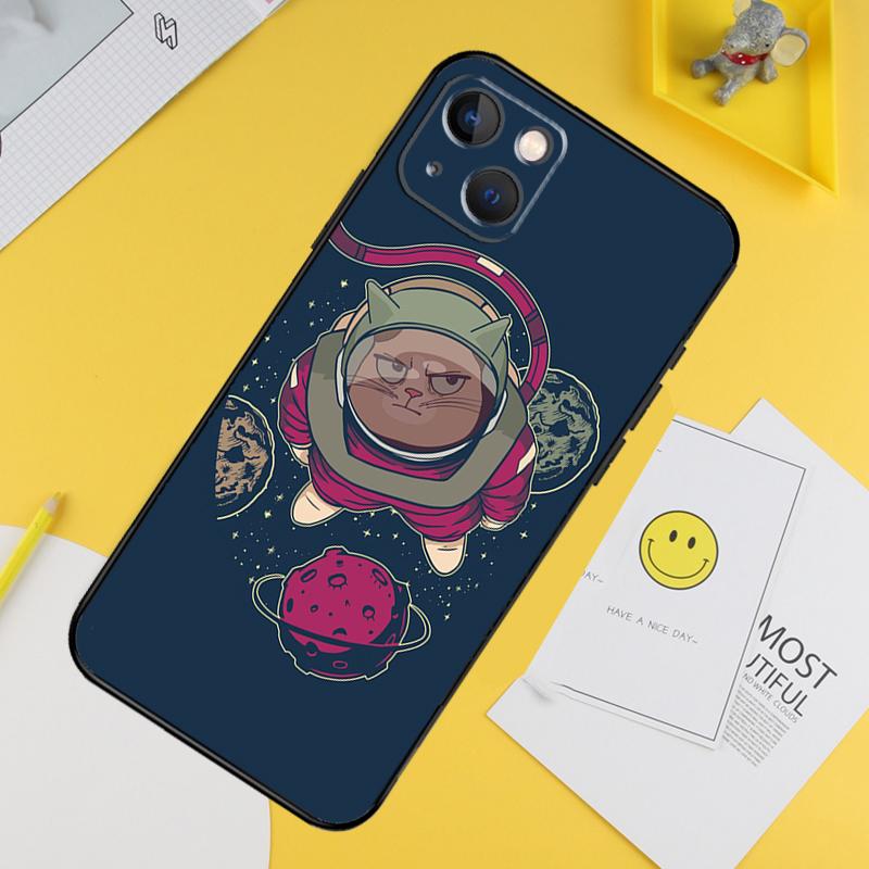 Cats In Space Case For iPhone 16 Pro Max 12 13 Mini 11 14 15 Pro Max XR 15 16 Plus 16e Phone Cover Shell