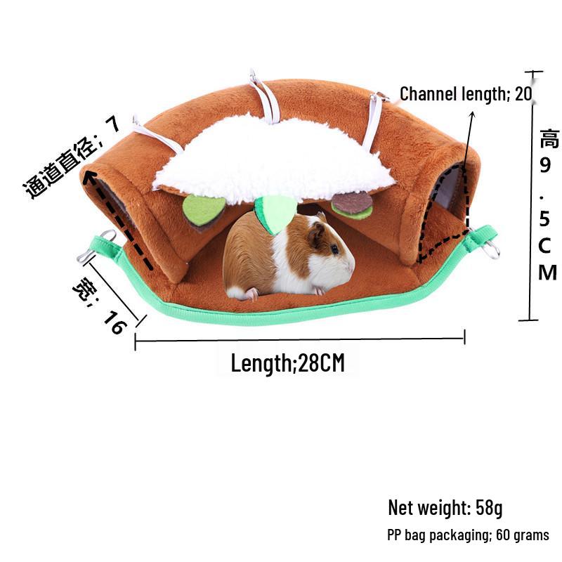 

Зимний теплый гамак-гнездо для маленьких питомцев: Летяга, Морская свинка и другие