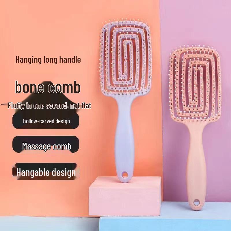 Fluffy Styling Skeleton Massage Comb for Women - Air Cushion KT Hairdressing Comb