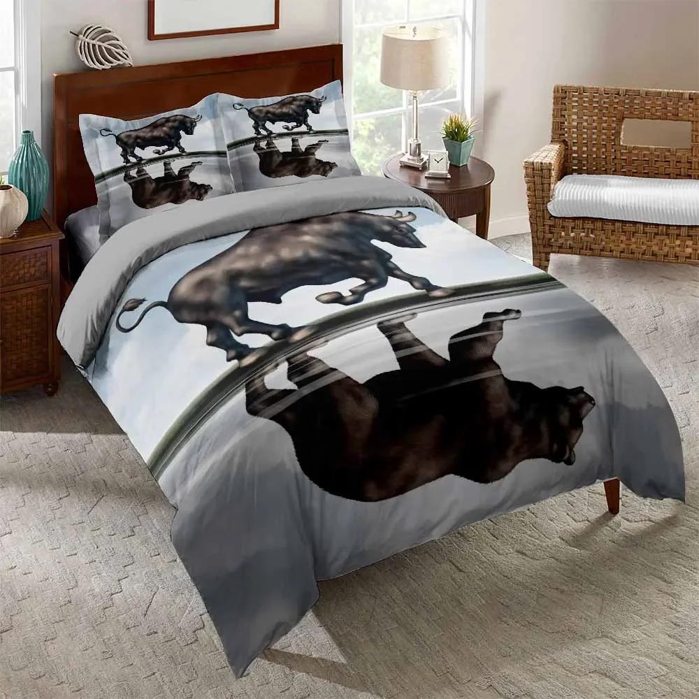 Nightmare Before Christmas  Duvet Cover with Pillow Cover Bed Sets Jack and Sally 3D Skull Christmas Bedding Set Bedroom Decor