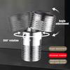 304 Stainless Steel 360° Rotatable Angled Curved Foot - Eccentric Screw Angle Adjustment Wall Mounted Adapter for Shower Faucet