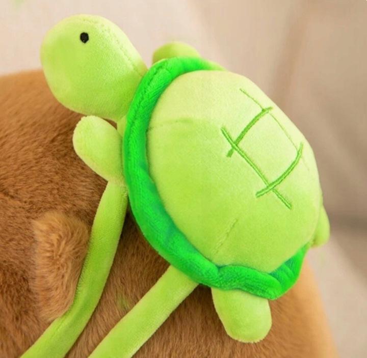 Capybara Plüschtier Schildkröten-Rucksack Capybara Puppe Kissen Meerschweinchen Puppe Geschenk Stoffpuppe