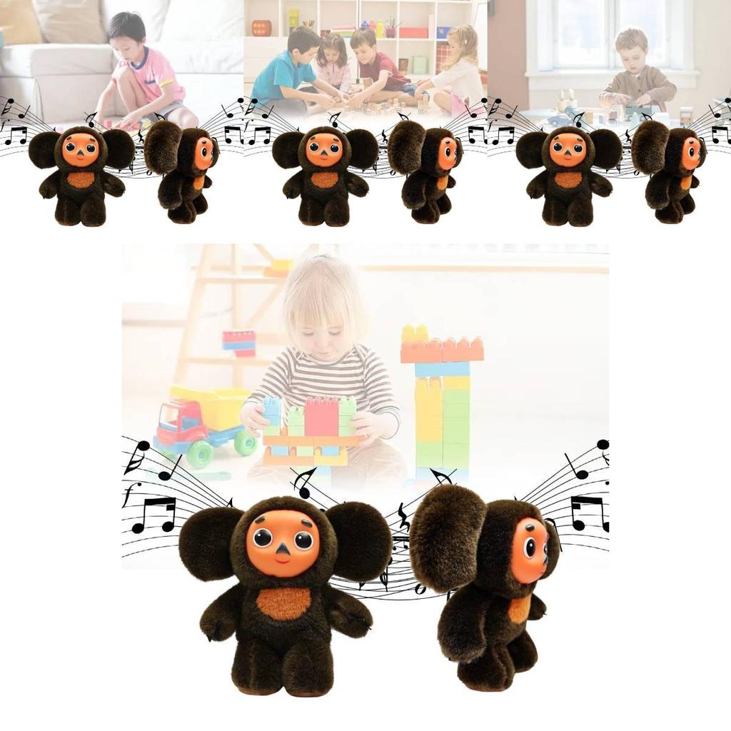 Soft And Cuddly Cheburashka Plush Toy With Music Feature In Deep Green Color