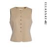 ELLASSAY Women's Linen Blend V-Neck Vest