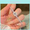 Geometric Zircon Square Adjustable Bracelet For Womens Fashion And Giftgiving