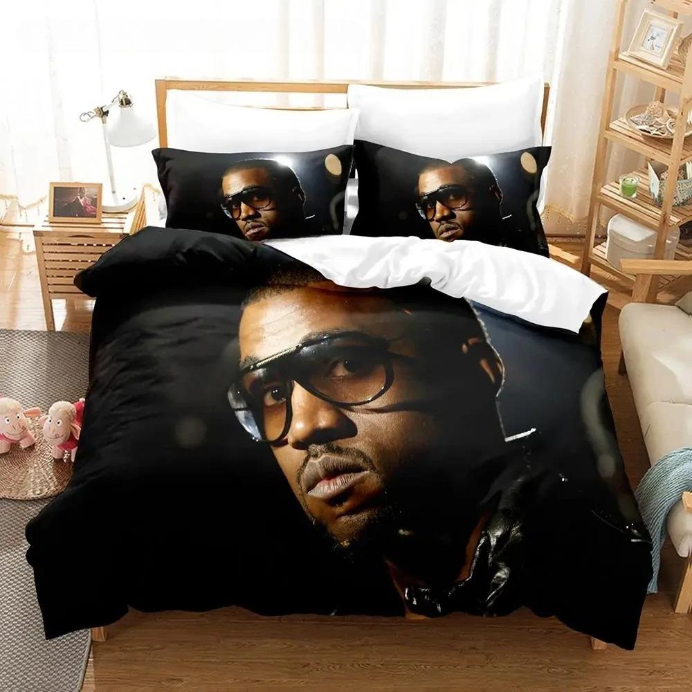 Kanye West Bedding Set Single Twin Full Queen King Size Bed Set Adult Boys Bedroom Duvet cover Sets 3D Print Anime