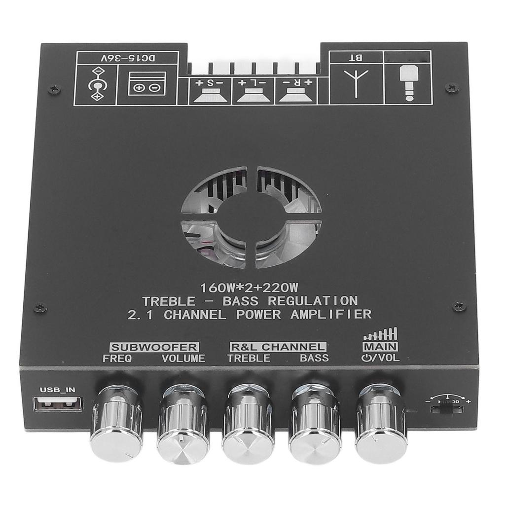 Modul amplificator de putere audio cu control al înaltelor și basului, placă de amplificator de putere Bluetooth pentru magazin