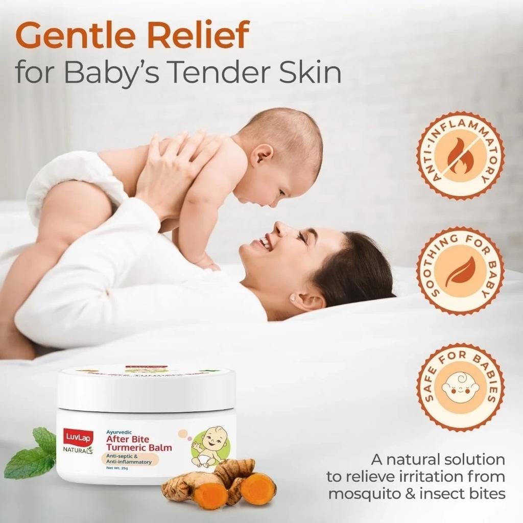 LuvLap Naturals After Bite Turmeric Balm Relief from Rashes Mosquito Insect Bite